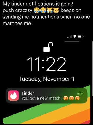 tinder fake like notification|tinder sending false notifications.